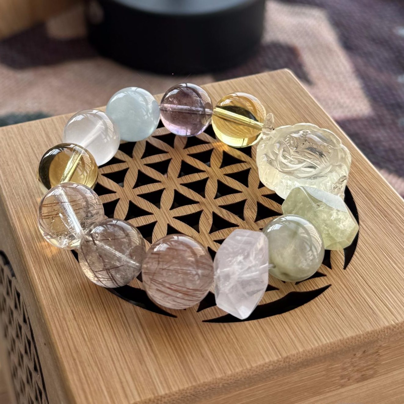 Glistening Crystal Rhythm Multi - Gem Bracelet