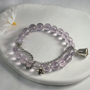 Lavender Lilac Crystal Bracelet